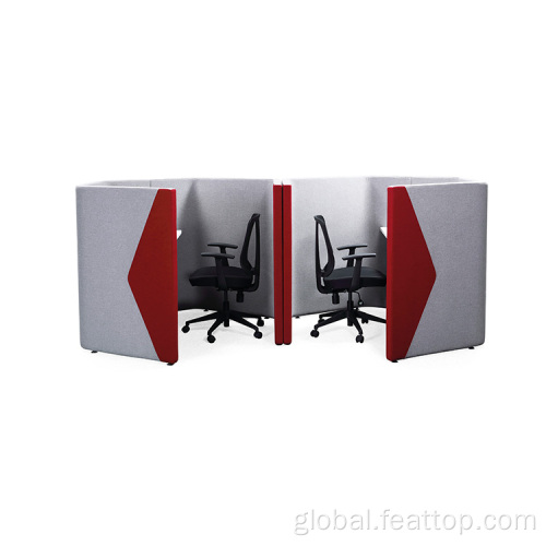 Soundproof Meeting Pods fabric high back hexagon soundproof private chatting sofa Manufactory